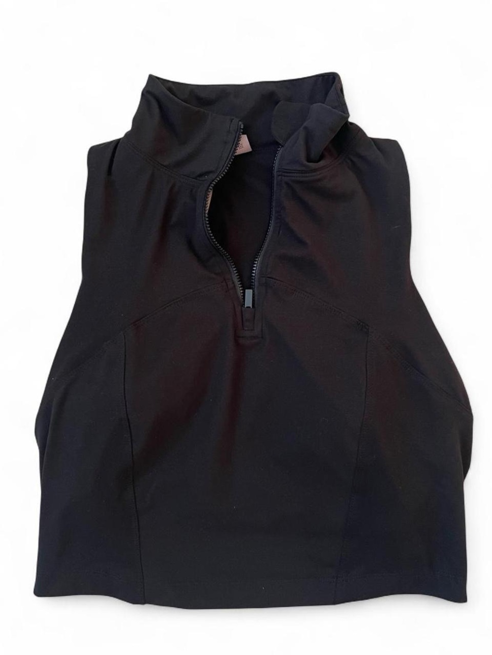 Women’s Quarter Zip Crop Top (Removable Padded Bra)